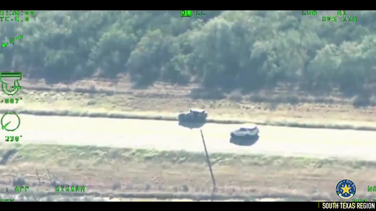 DPS Aircraft captured 4 people hiding in brush along the road in Kinney County loading up into a SUV