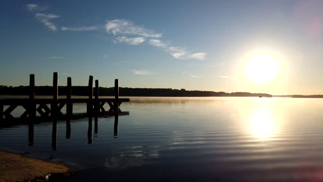 Time Lapse Video of a Placid Lake During Sunrise