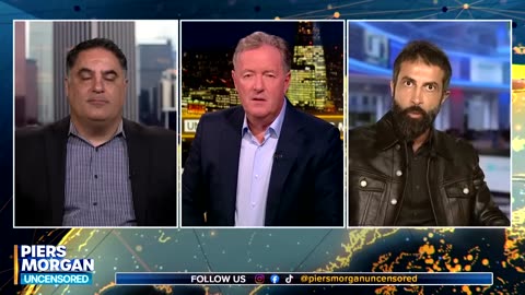 Piers Morgan with Mosab Hassan Yousef, and Cenk Uygur