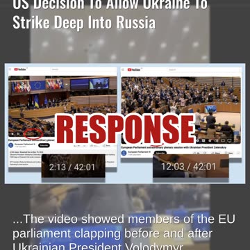 Fact Check: Video Does NOT Show EU Parliament Ovation For US Allowing Ukraine To Deep Strike Russia