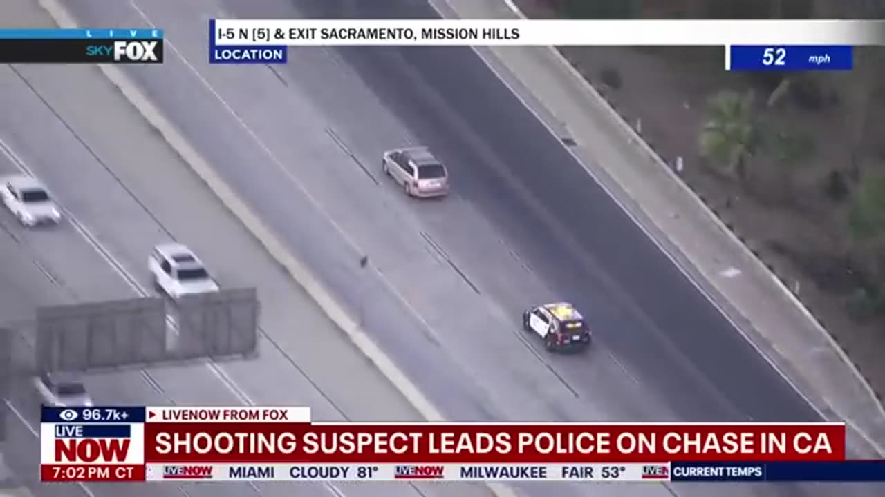 Police chase_ Driver, dog in minivan lead police on slow-moving chase in CA _ LiveNOW from FOX