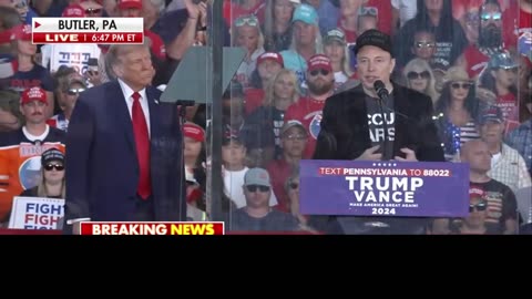 Elon Musk at Trumps rally