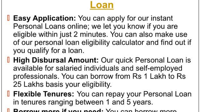 IDFC First Bank Personal loan