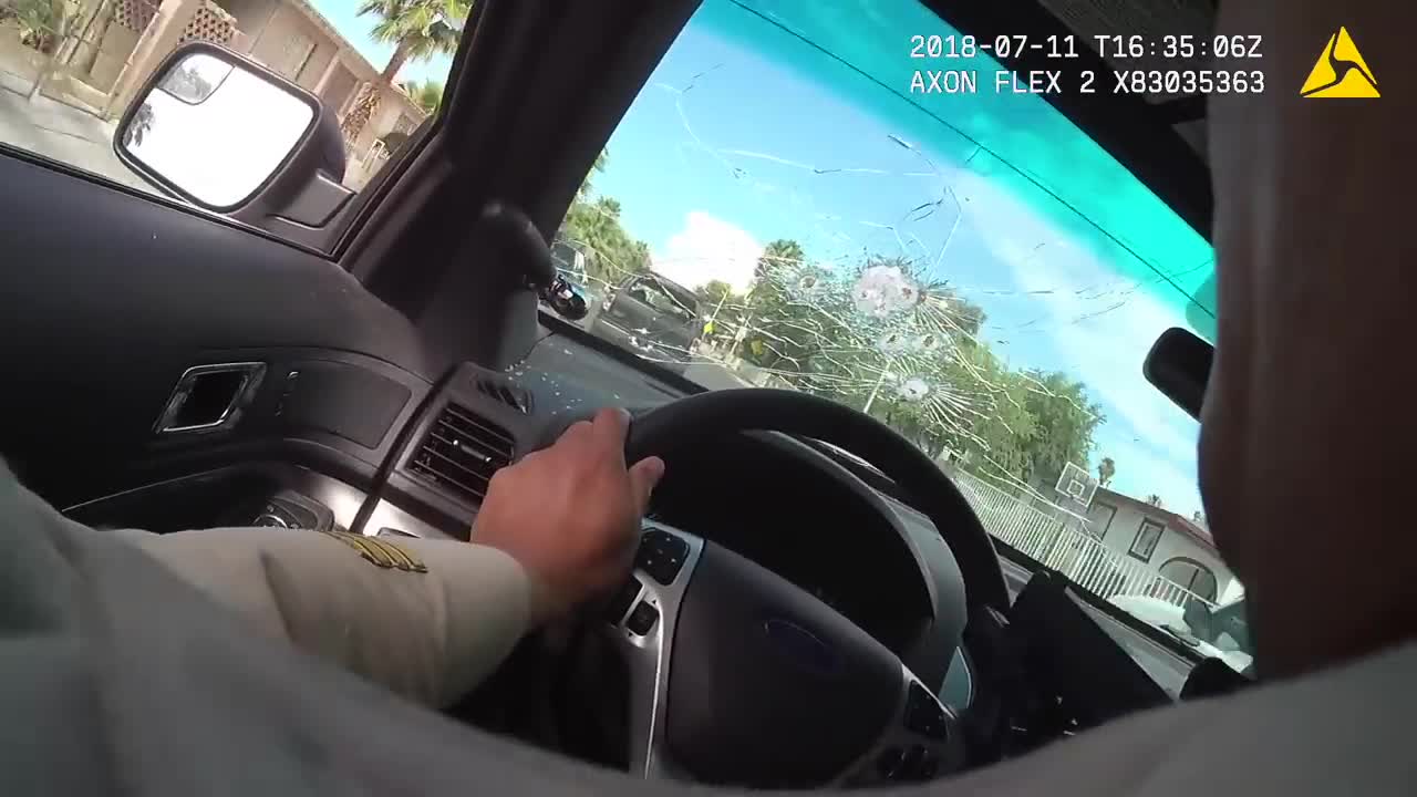 Las Vegas shootout caught on officer's bodycam