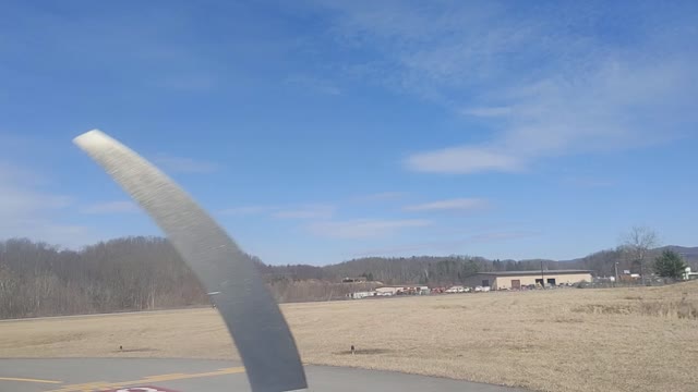 Crosswind takeoff at EKN