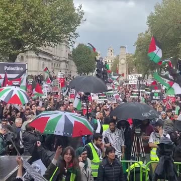 Pro-Palestine Hamas protest in central London