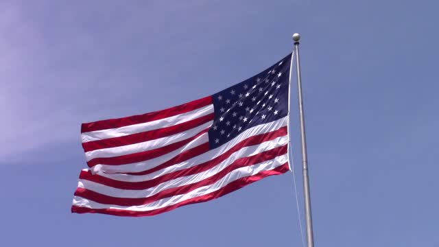 American flag waving