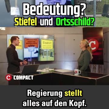 Welche Bedeutung haben Stiefel und Ortsschild?