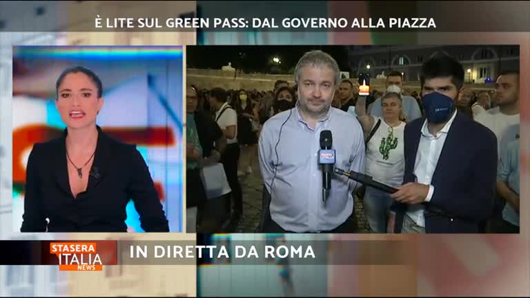 🔴 Claudio Borghi da Piazza del Popolo a Roma in collegamento a "Stasera Italia"