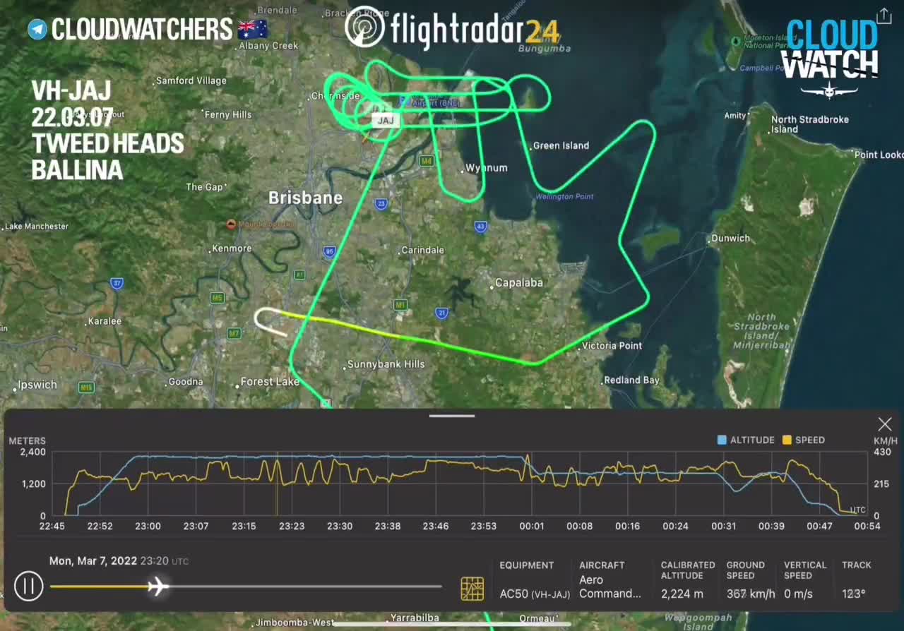 Cloud seeding activity over cities, from LIsmore to Sydney. Australia.