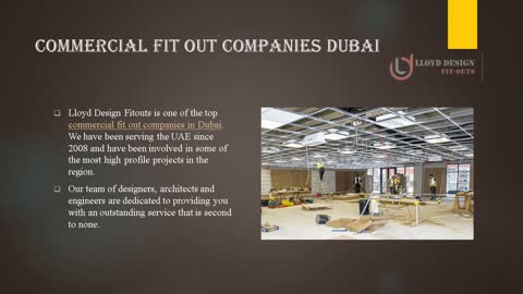 Lloyd Design Fitouts, One of the Best Interior Design Companies in Dubai