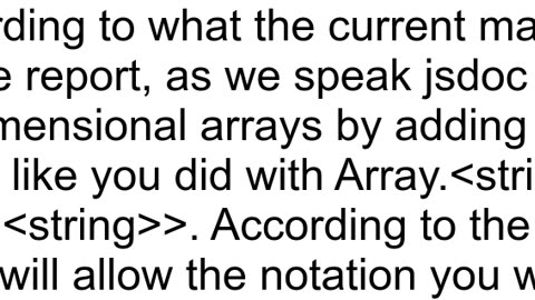 jsdoc two dimensional array