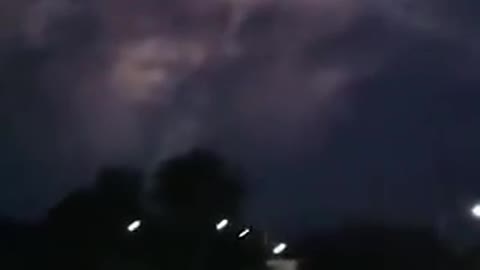 It looks like a face in the storm clouds