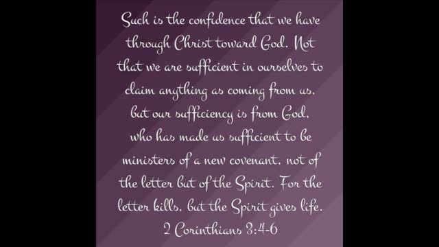 2 Corinthians 3.4-6 'The Blessings of Inadequacy' -- Dedicated2Jesus Daily Devotional Audio