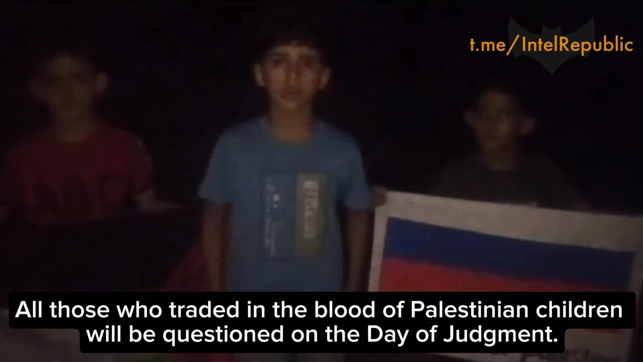 Young Gazan boy asks to Putin to help protect Gazan civilians under brutal Israeli bombardment