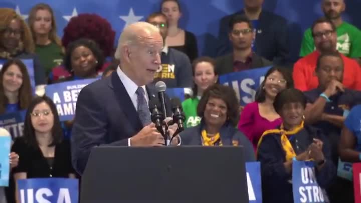 WATCH: Biden Can’t Form Word During Rally