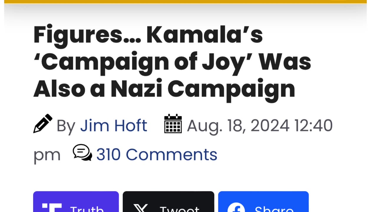 Kamala-Walz Launch “Strength Through Joy” Convention To Eradicate Weather Controlling Jews".