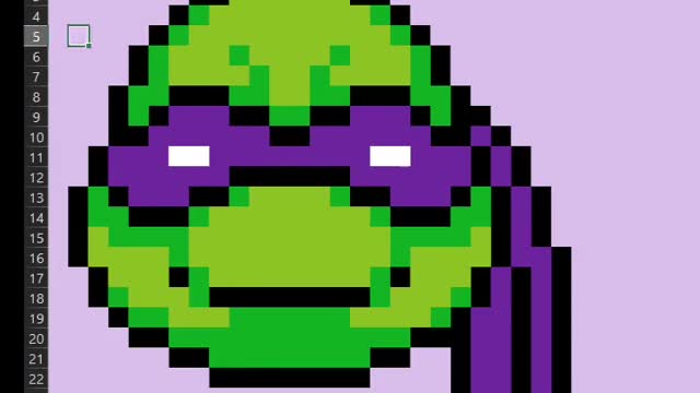 Drawing Donatello in Excel (Fast Speed)