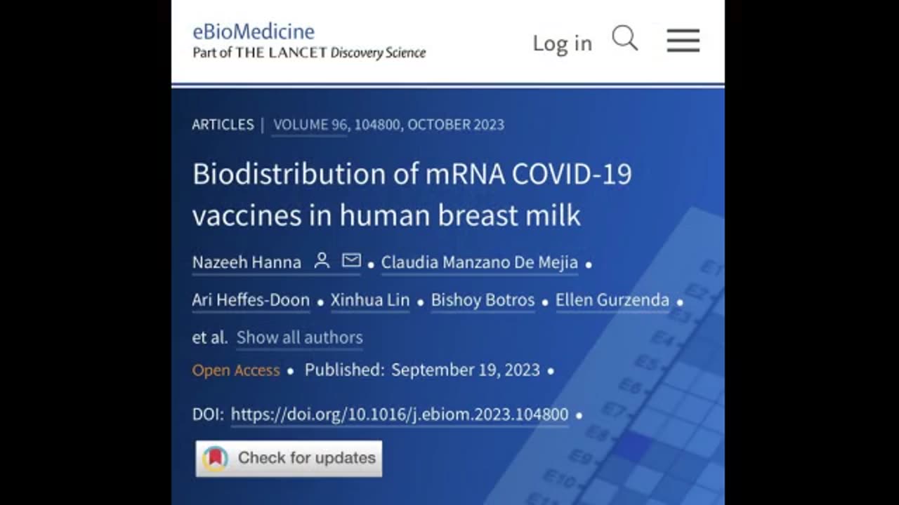 Nächste Vax-Lüge aufgedeckt-Lancet: mRna in Muttermilch!!