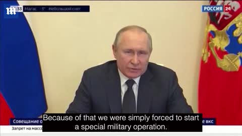 Putin: they did not leave us a peaceful option