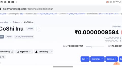 यह 10000% profit देने वाला coin Hold कर लो cryptocurrency Bitcoin Coshi inu new coin launch