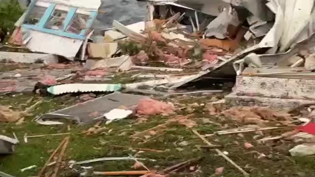 Significant damage from a tornado in Fort Myers, FL 1/16/2022