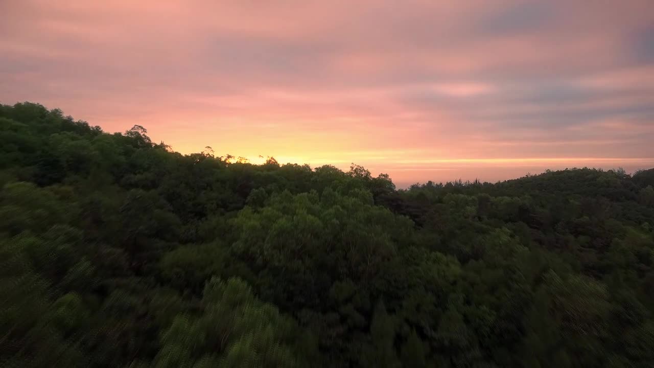 beautiful view of the sunset on the beach