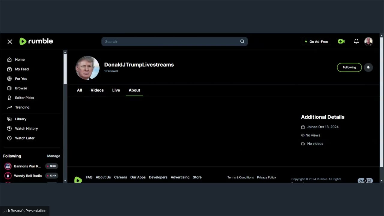 https://rumble.com/user/DonaldJTrumpLivestreams