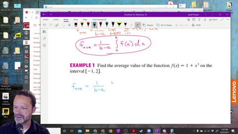 Section 6-5-Average Value of a function with an example