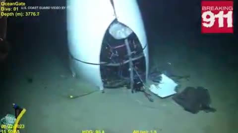 Footage shows Titan submersible wreckage at the bottom of the ocean near Titanic wreckage