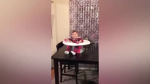 Funny Baby Family Moments , A baby represents her being killed