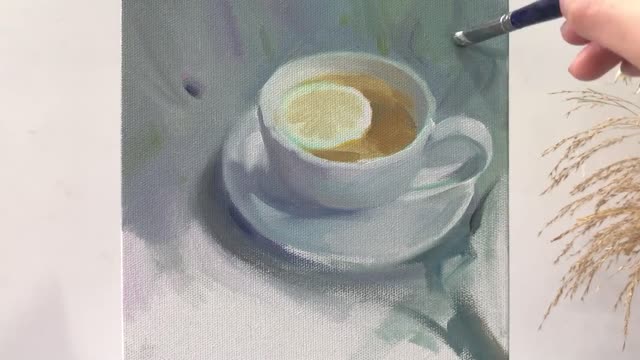 Draw the surrounding environment of lemon tea