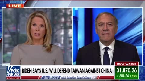 Mike Pompeo: Biden comment on Taiwan not useful.