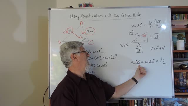 Math Trigonometry Set B 08 Non Right Angled Triangles Exact Values and the Cosine Rule Mostly for Year/Grade 10 and 11