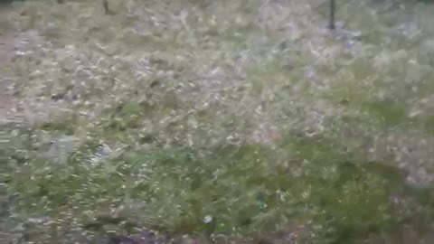 large hail falls instead of snow