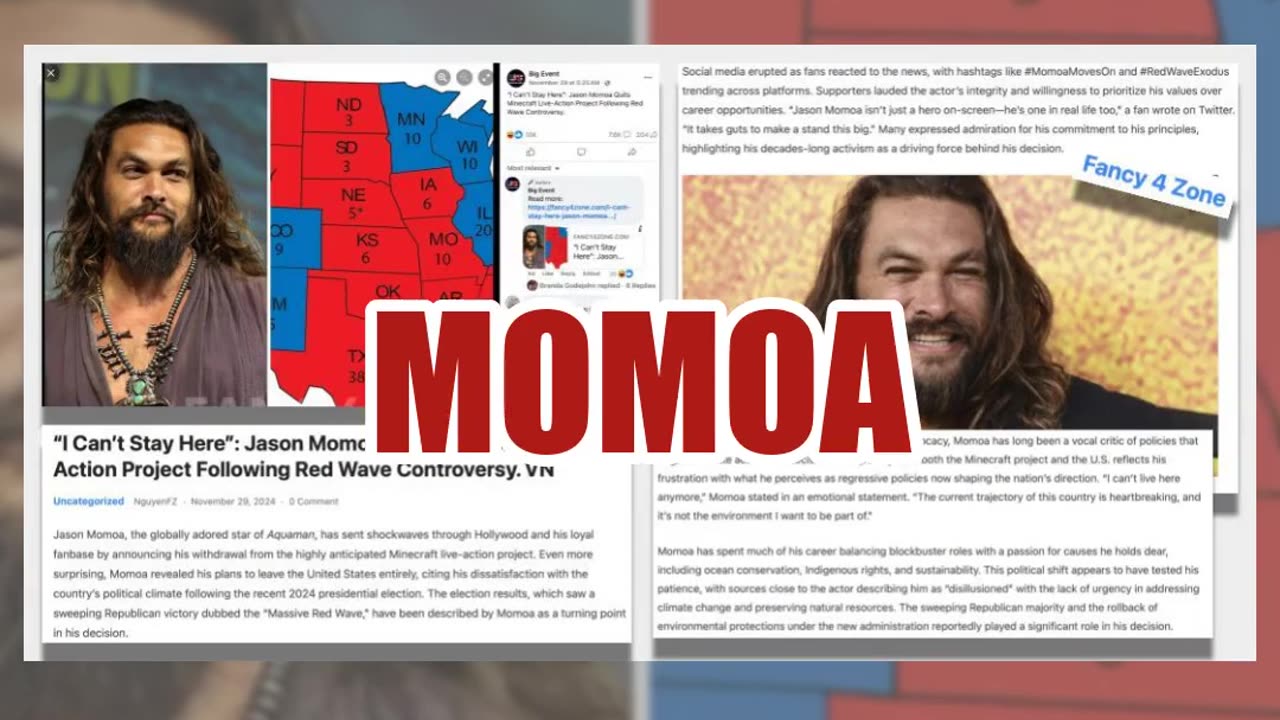 Fact Check: NO Evidence Jason Momoa Said He Is Leaving US Over 2024 Presidential Election Results