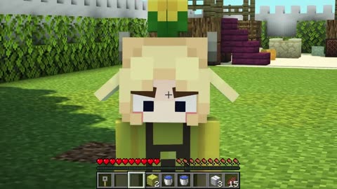 Babysitting Daisy in Minecraft.