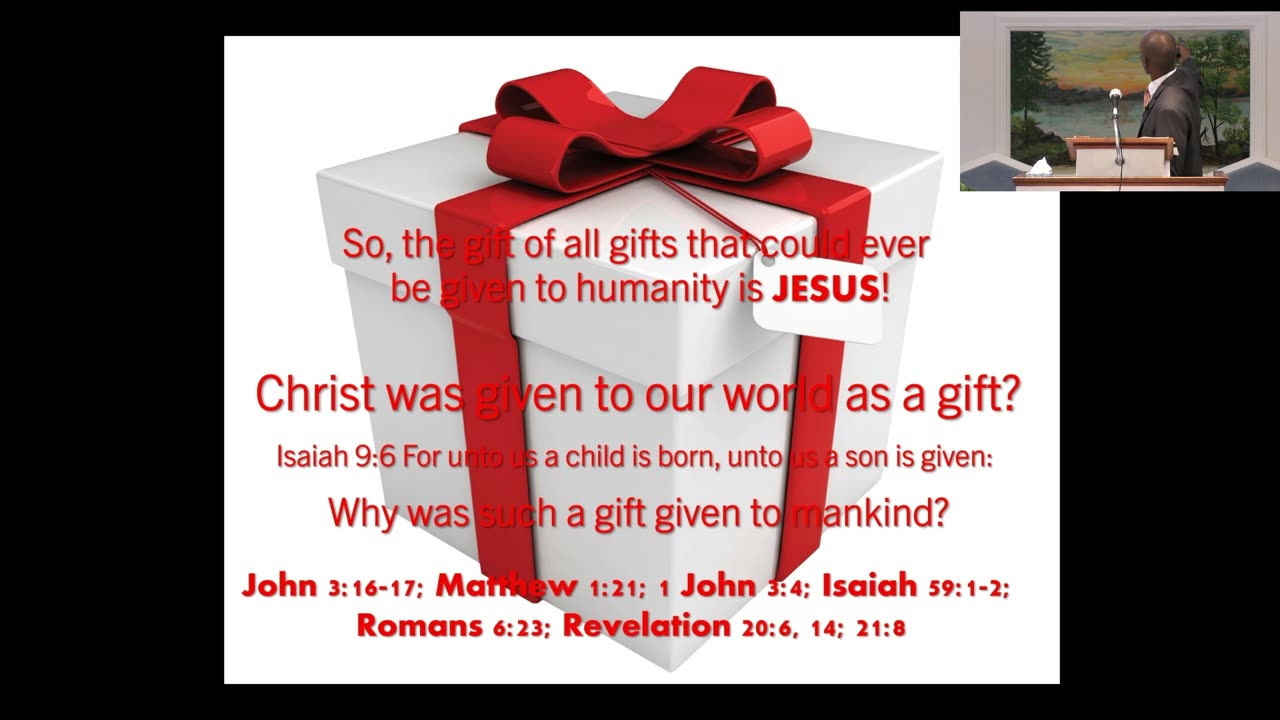 Christ the Gift of All Gifts Pastor Greg Jones December 2nd 2023