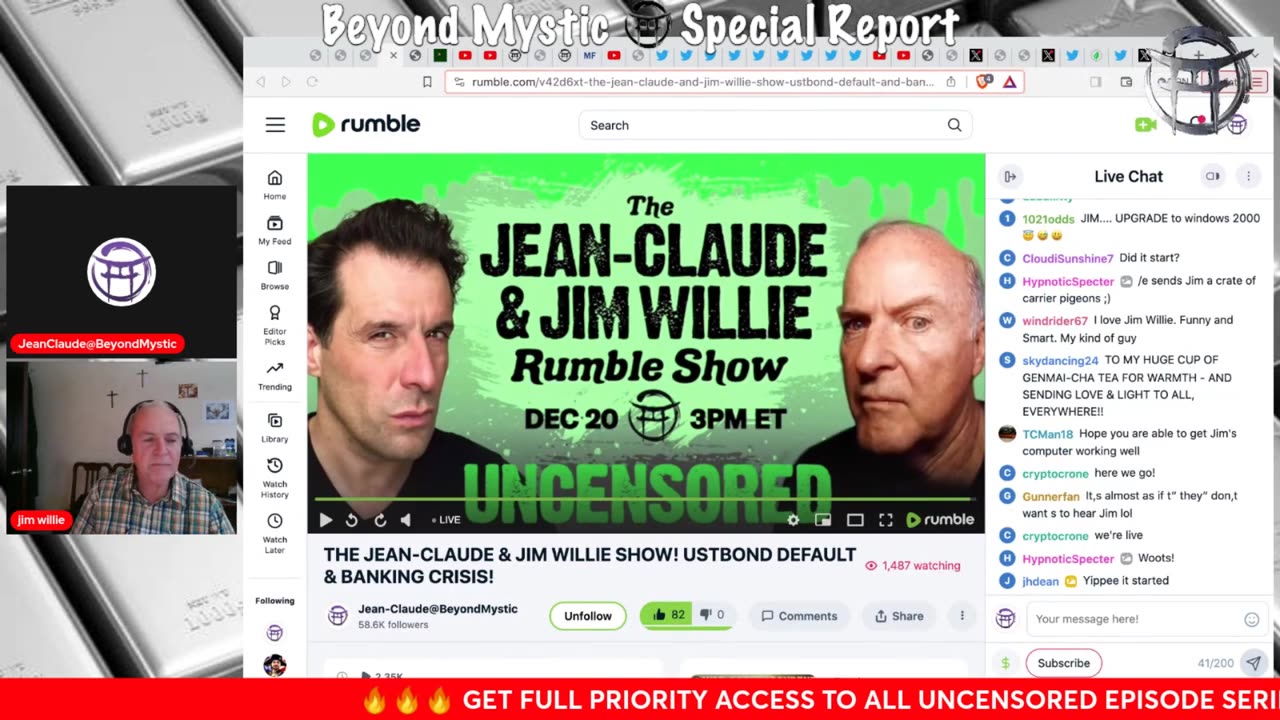 THE JEAN-CLAUDE & JIM WILLIE SHOW! US Treasury BOND DEFAULT & BANKING CRISIS!