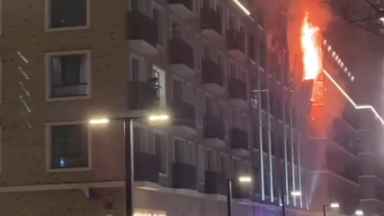 Explosions and subsequent fire occurred in apartments in the residential complex