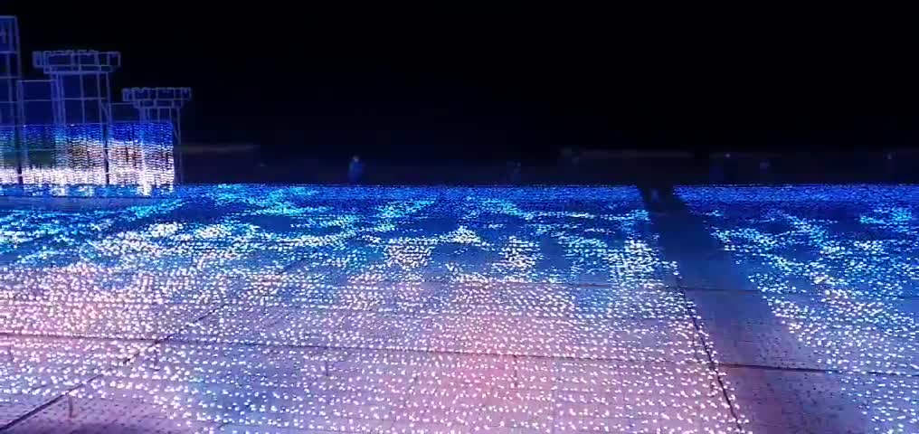 Dolphins appear in the middle of the LED sea ice flower in Haeundae, Asia~~~