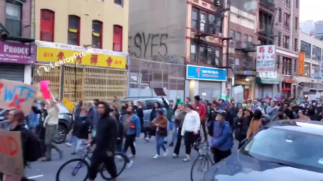 NYC Protestors Take to the Streets Chanting “My Body, My Choice”