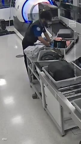TSA Agent Appears To Steal From Passenger's Bag In ALARMING Clip