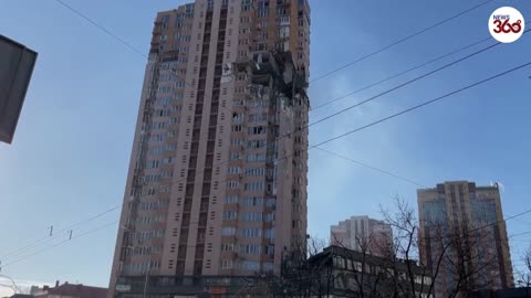 Russian missile hits residential building in Ukrainian capital Kyiv as fighting rages