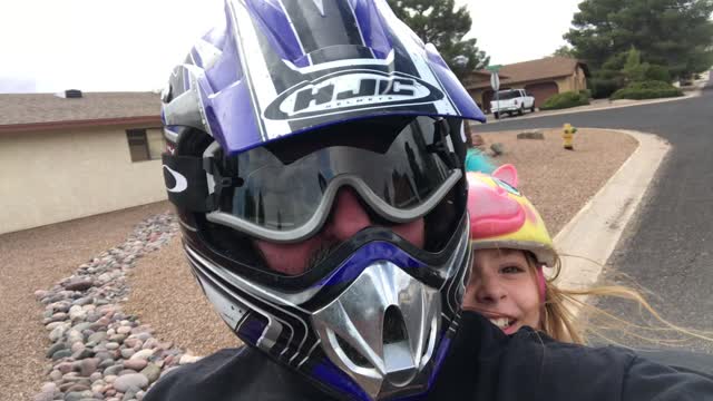 Summer and Papa out and about on the Sportsman 500 H.O.