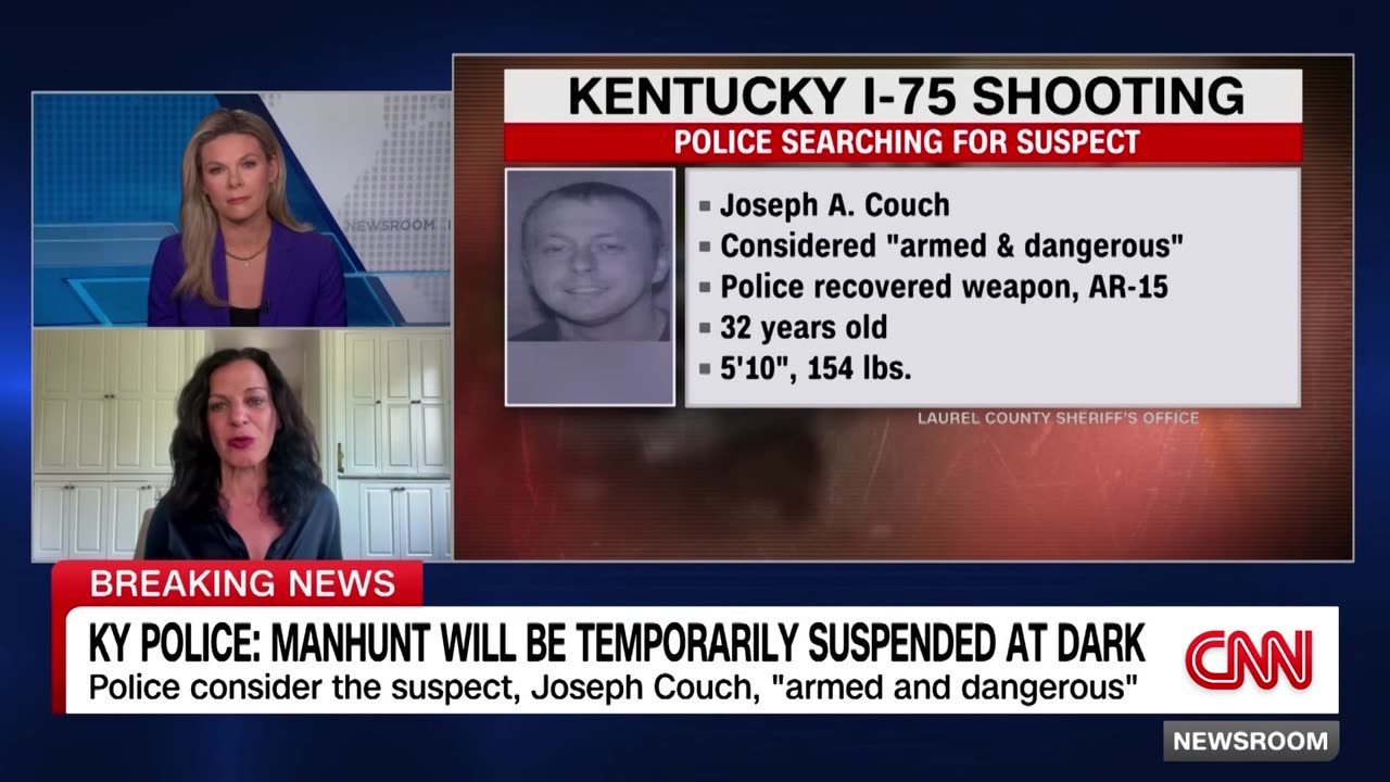 Suspect named in Kentucky highway shooter, manhunt ongoing