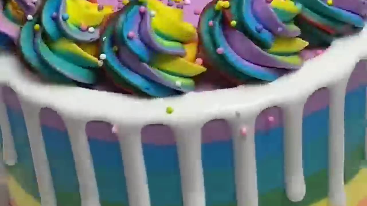 Full tutorial om making rainbow cake...