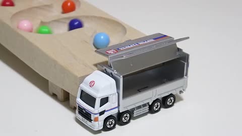 Marble Run Race ☆ HABA Slope, Dump Truck & Garbage Truck # 10