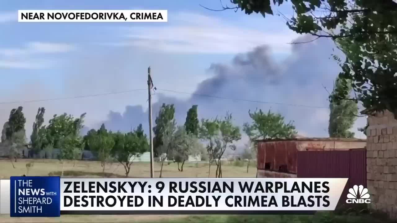 Explosions at Russian air base in Crimea destroy 9 warplanes