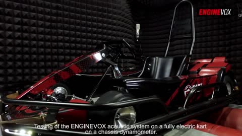 Electric rental kart with installed ENGINEVOX active electronic exhaust system.